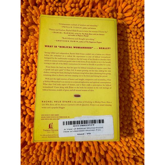 A year of biblical womanhood by Rachel Evans 2012 Paperback Book Bible Studies - Picture 2 of 4
